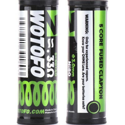 Wotofo 5 Core Fused Clapton 5 x 30G + 40G 0.33ohm Prebuilt 5τεμ.